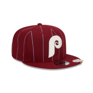 Philadelphia Phillies Pinstripe Visor Clip 9FIFTY Snapback Hat sold by New Era