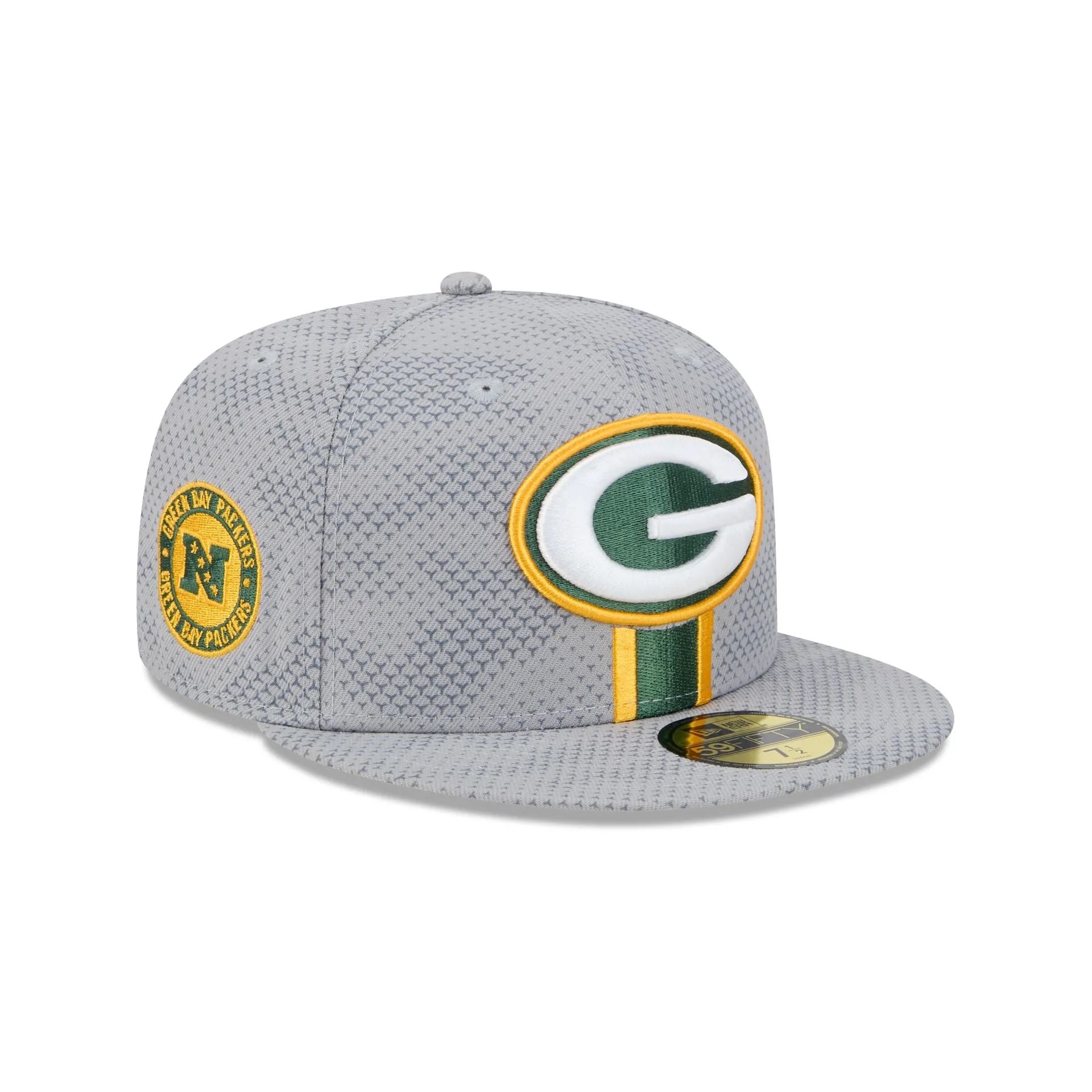 Green Bay Packers 2024 Sideline Gray 59FIFTY Fitted Hat sold by New Era