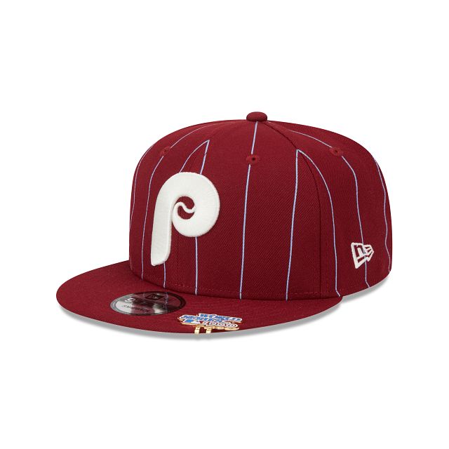 Philadelphia Phillies Pinstripe Visor Clip 9FIFTY Snapback Hat sold by New Era