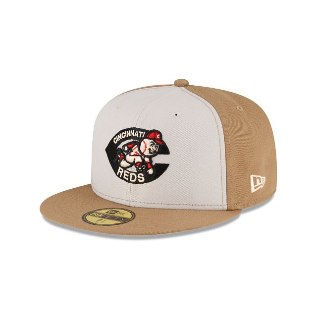 Just Caps Khaki Cincinnati Reds 59FIFTY Fitted Hat sold by New Era product image thumbnail 3