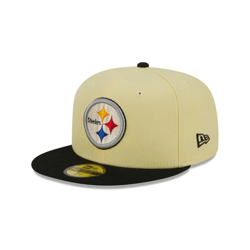 Pittsburgh Steelers Soft Yellow 59FIFTY Fitted Hat sold by New Era