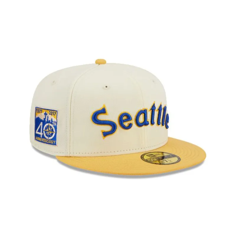 Seattle Mariners Cooperstown Chrome 59FIFTY Fitted Hat sold by New Era