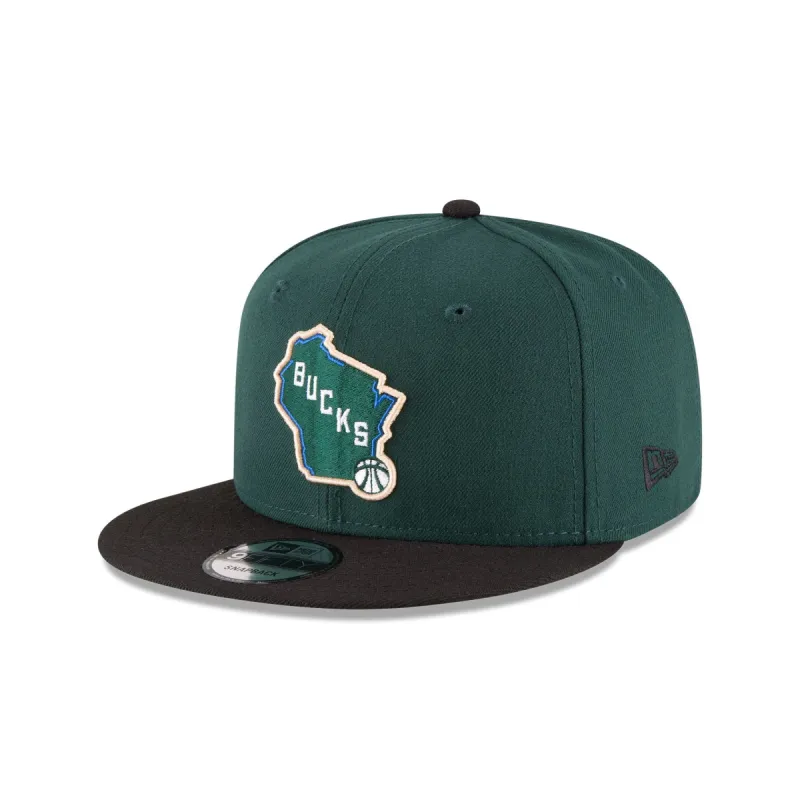 Milwaukee Bucks Basic Two Tone 9FIFTY Snapback Hat sold by New Era