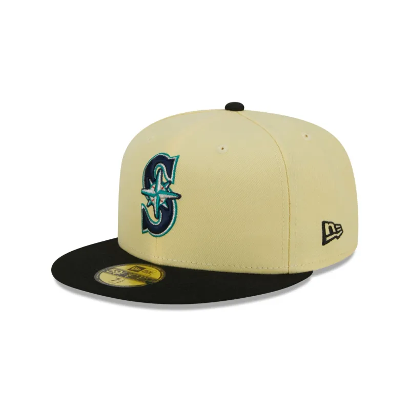 Seattle Mariners Soft Yellow 59FIFTY Fitted Hat sold by New Era