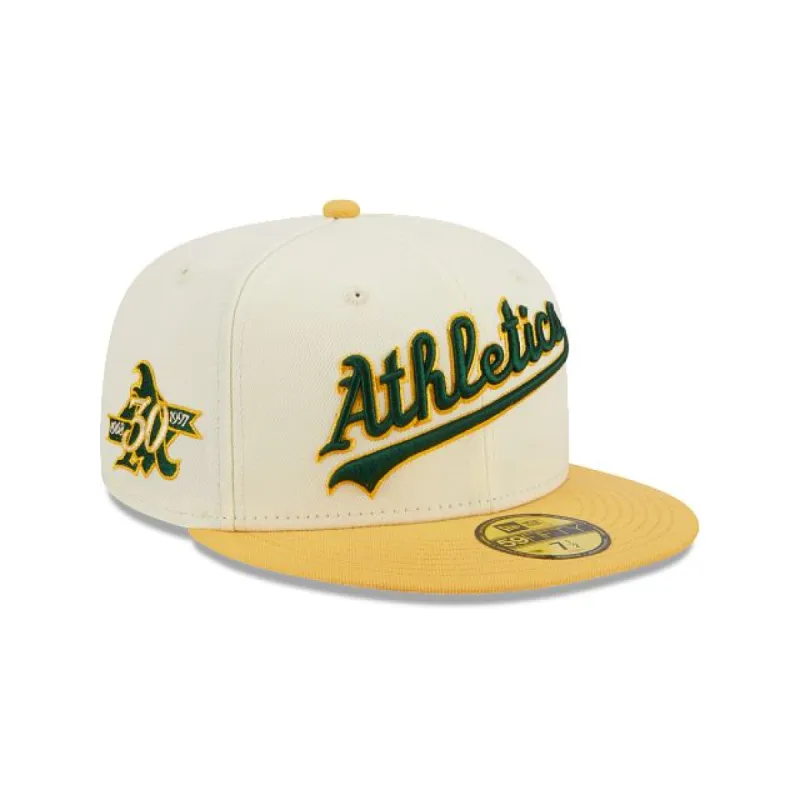 Oakland Athletics Cooperstown Chrome 59FIFTY Fitted Hat sold by New Era