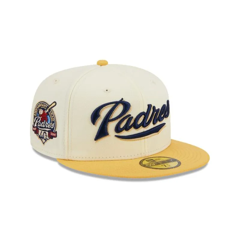 San Diego Padres Cooperstown Chrome 59FIFTY Fitted Hat sold by New Era