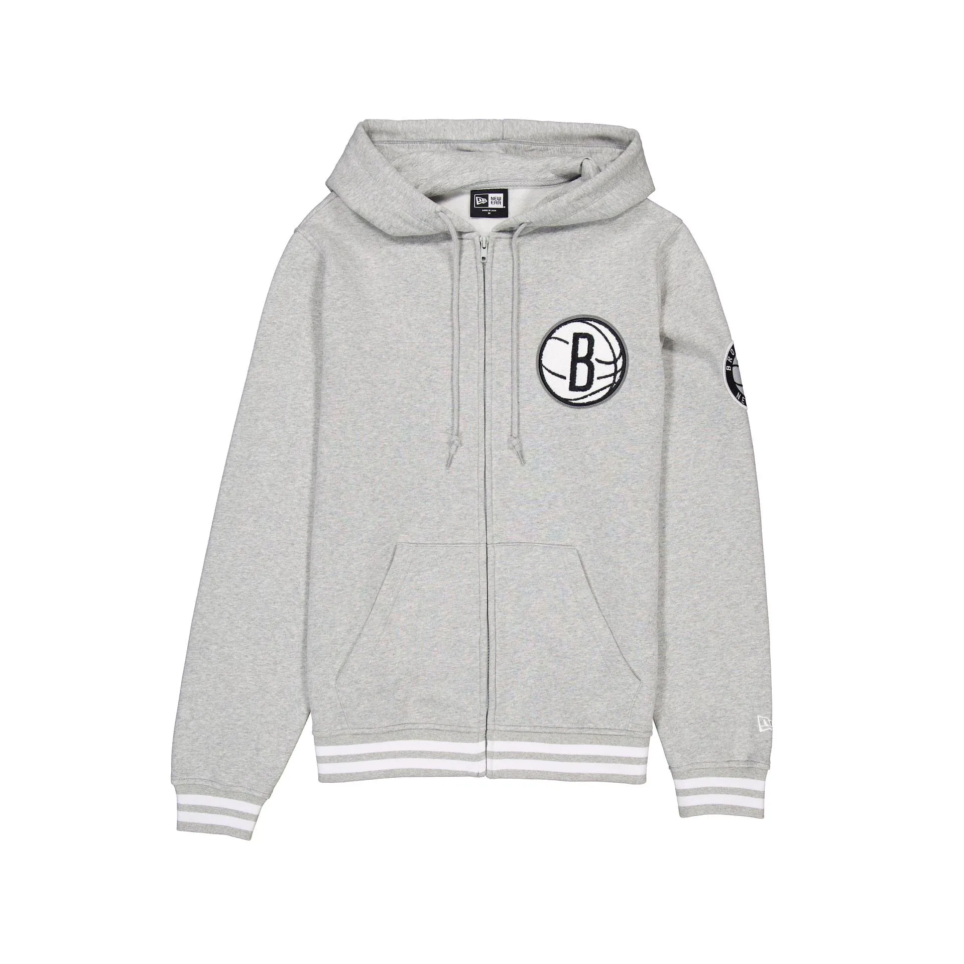 Brooklyn Nets Gray Logo Select Full-Zip Hoodie sold by New Era