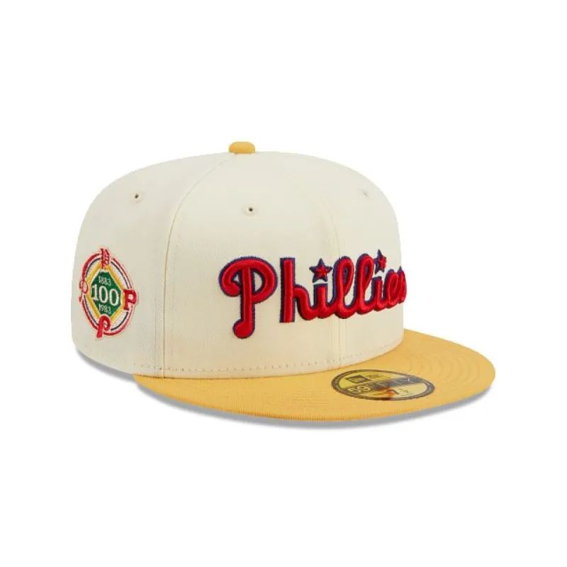 Philadelphia Phillies Cooperstown Chrome 59FIFTY Fitted Hat sold by New Era