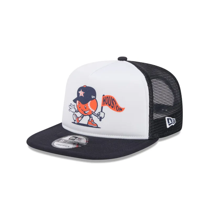 Houston Astros Court Sport 9FIFTY A-Frame Trucker Hat sold by New Era