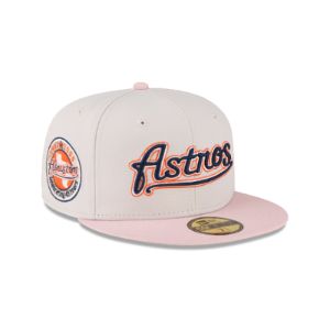 Just Caps Stone Pink Houston Astros 59FIFTY Fitted Hat sold by New Era