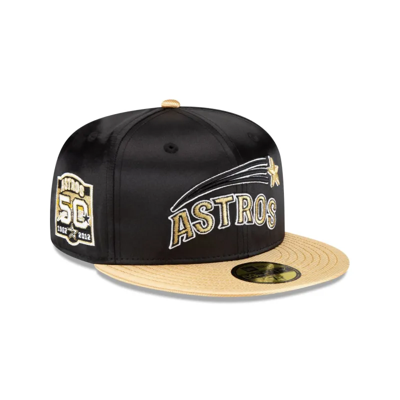Houston Astros Metallic Gold 59FIFTY Fitted Hat sold by New Era