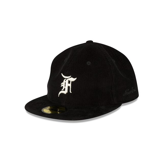 Fear of God Essentials Corduroy Black 59FIFTY Fitted Hat sold by New Era