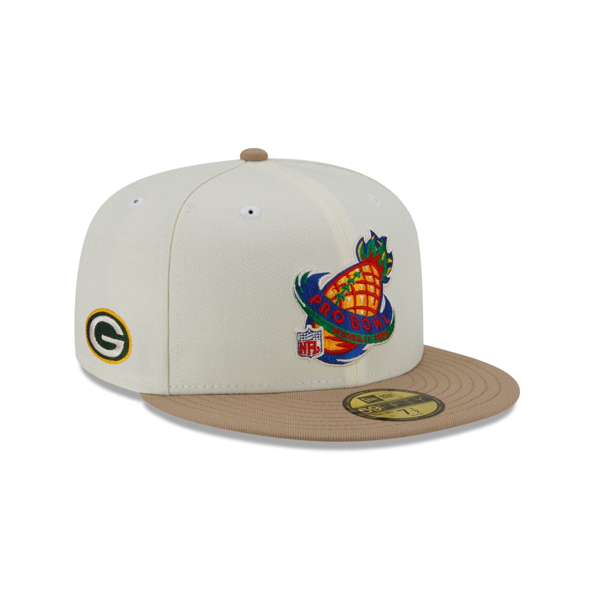 Just Caps Camel Visor Green Bay Packers 59FIFTY Fitted Hat sold by New Era