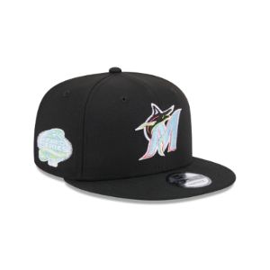 Miami Marlins Color Pack Black 9FIFTY Snapback Hat sold by New Era