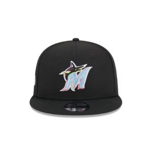 Miami Marlins Color Pack Black 9FIFTY Snapback Hat sold by New Era