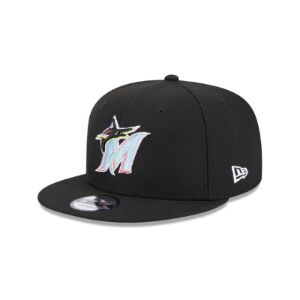 Miami Marlins Color Pack Black 9FIFTY Snapback Hat sold by New Era
