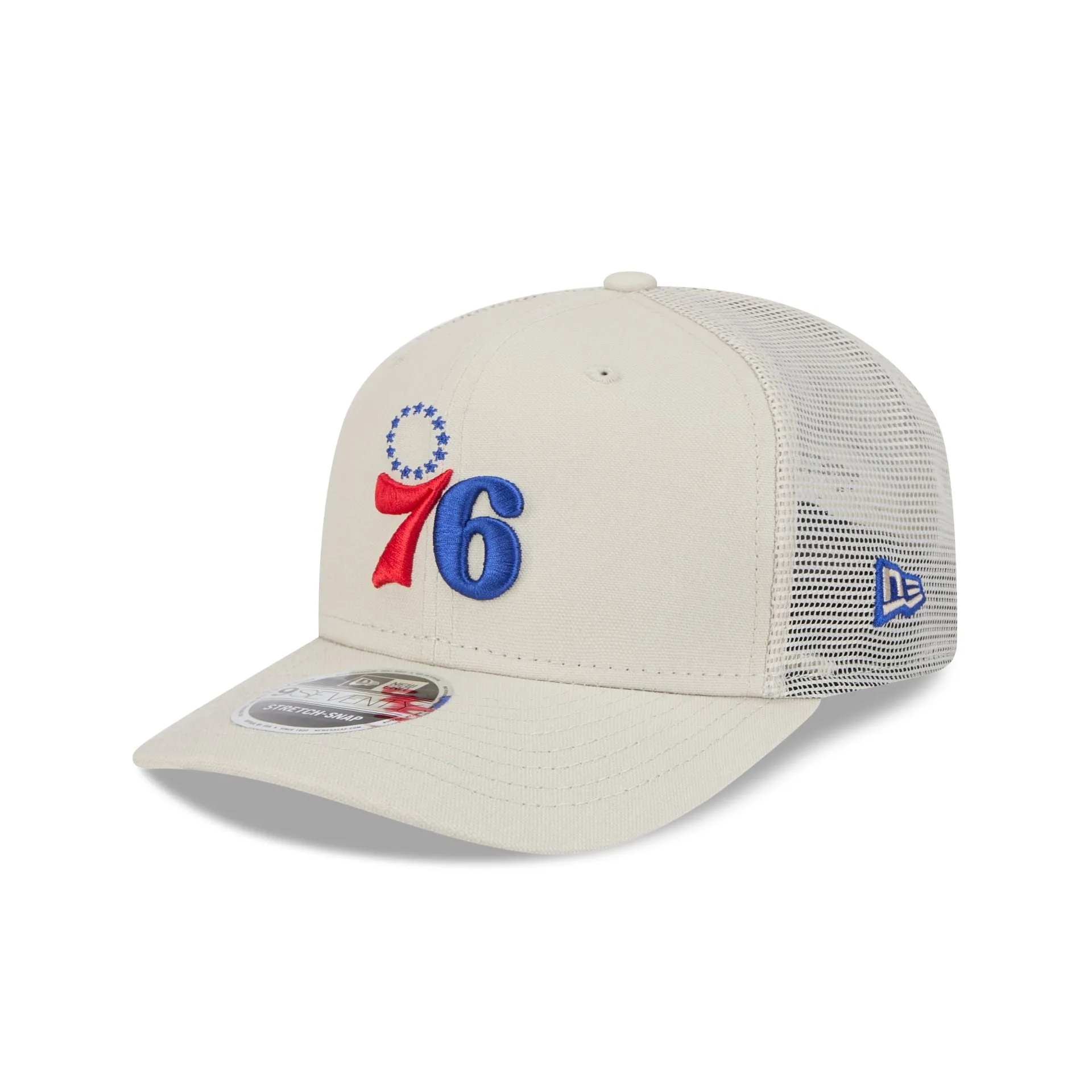 Philadelphia 76ers Canvas 9SEVENTY Trucker Hat sold by New Era
