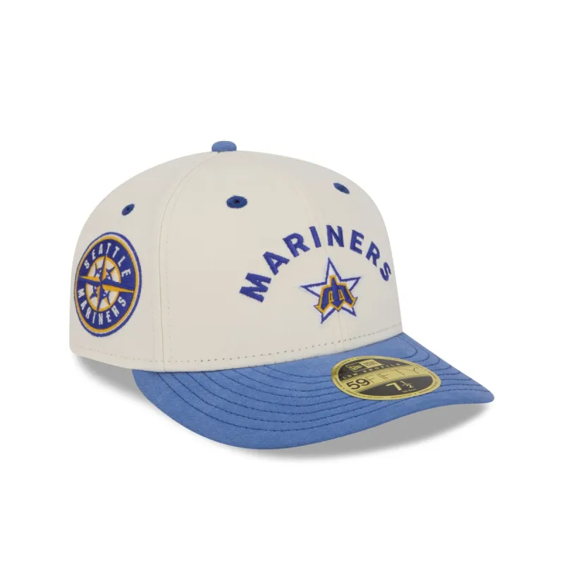 Seattle Mariners Vintage Stack Low Profile 59FIFTY Fitted Hat sold by New Era