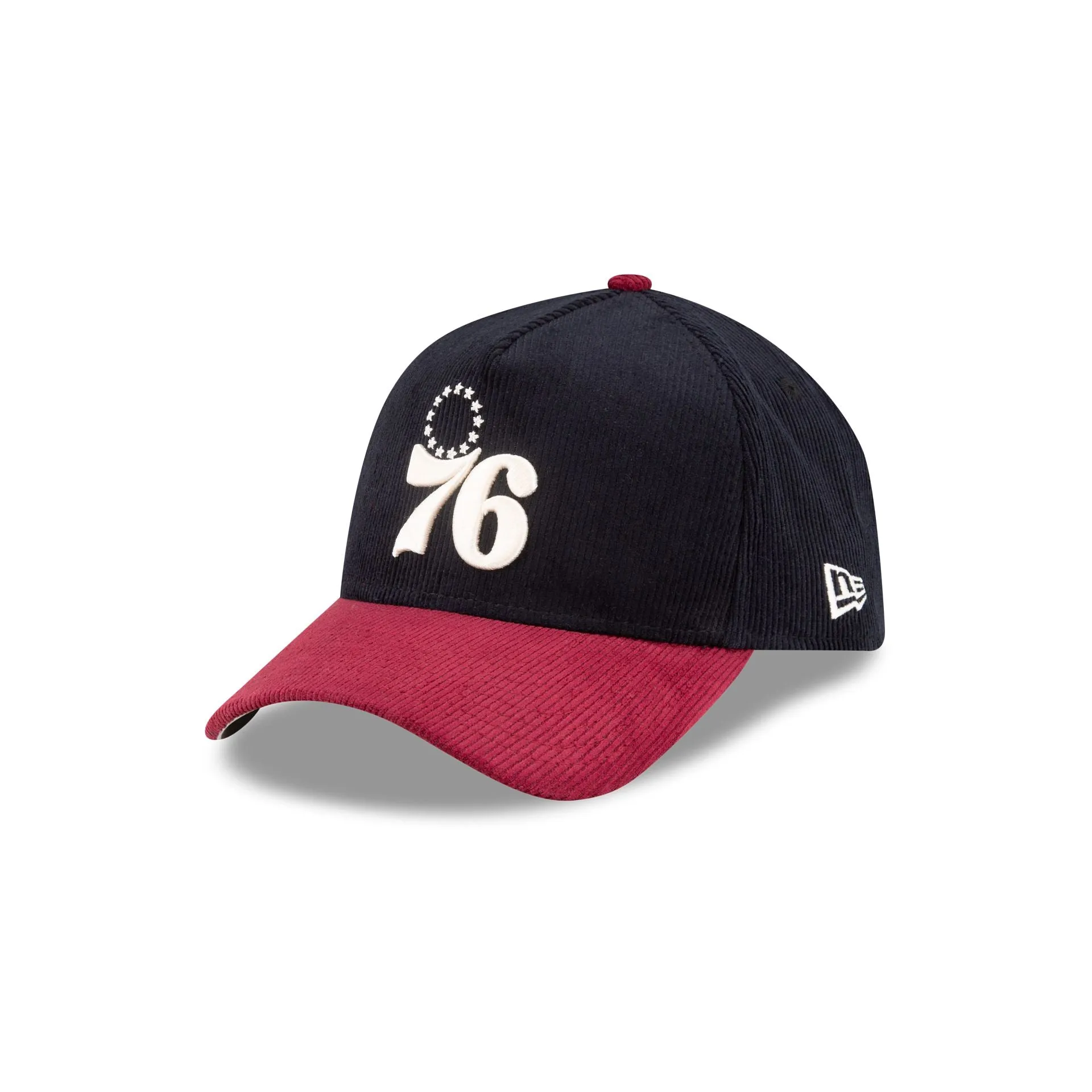 Philadelphia 76ers Navy Corduroy 9FORTY A-Frame Snapback Hat sold by New Era