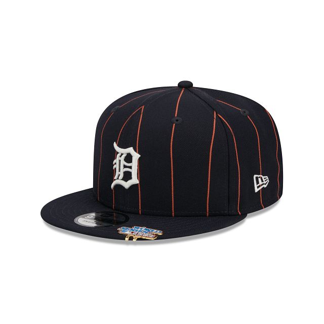 Detroit Tigers Pinstripe Visor Clip 9FIFTY Snapback Hat sold by New Era