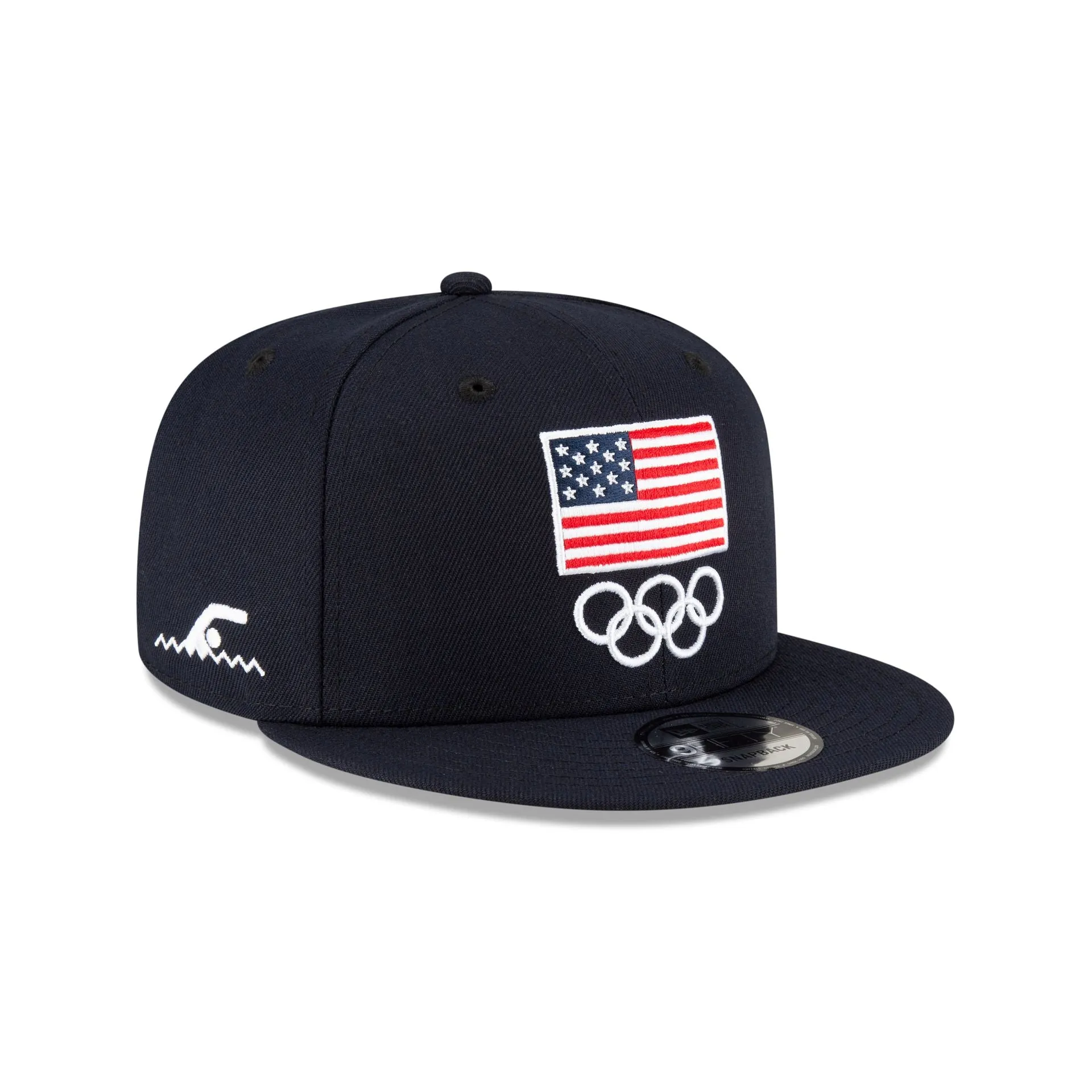Team USA Swimming Navy 9FIFTY Snapback Hat sold by New Era