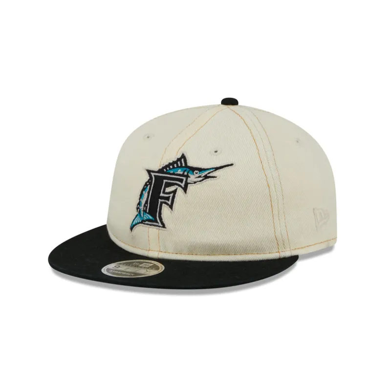 Miami Marlins Chrome Denim Retro Crown 9FIFTY Adjustable Hat made by New Era