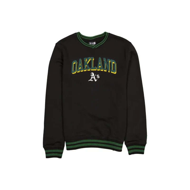 Oakland Athletics Sport Night Black Crewneck made by New Era