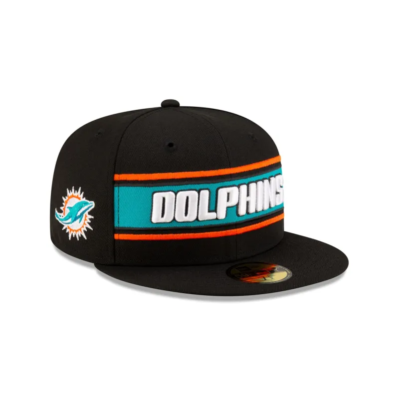 Miami Dolphins 2024 Sideline Black 59FIFTY Fitted Hat sold by New Era