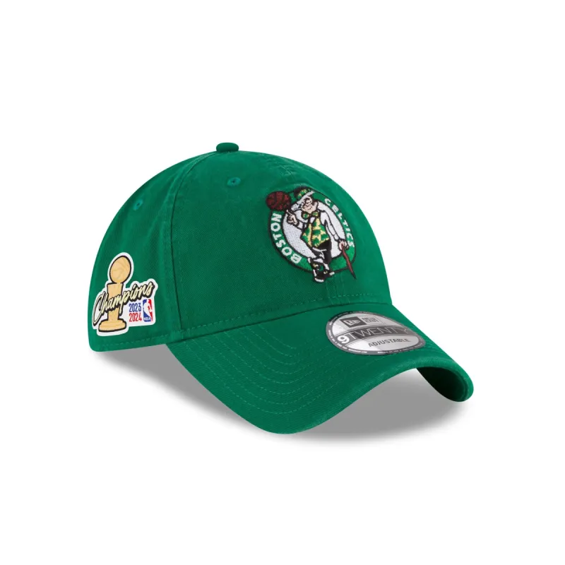 Boston Celtics 2024 NBA Champions Edition Side Patch 9TWENTY Adjustable Hat sold by New Era