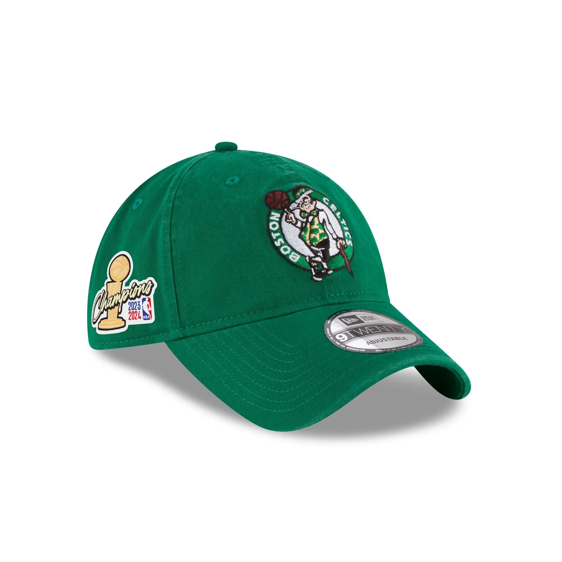 Boston Celtics 2024 NBA Champions Edition Side Patch 9TWENTY Adjustable Hat sold by New Era