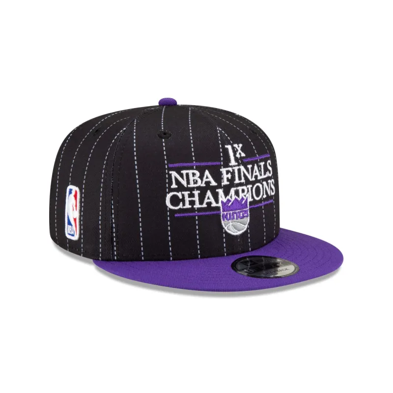Just Caps NBA Champion Pinstripe Sacramento Kings 9FIFTY Snapback Hat sold by New Era