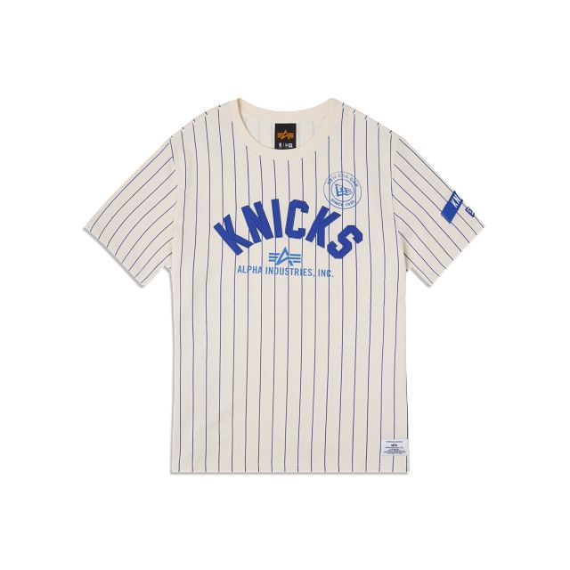 Alpha Industries X New York Knicks Striped T-Shirt sold by New Era