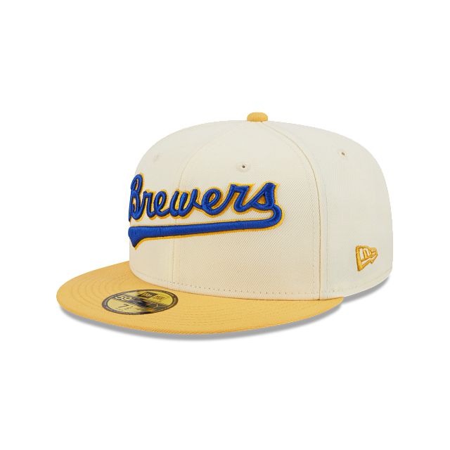 Milwaukee Brewers Cooperstown Chrome 59FIFTY Fitted Hat sold by New Era product image thumbnail 3