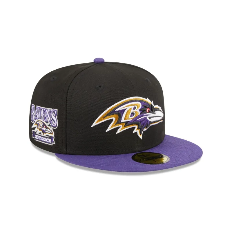 Baltimore Ravens Throwback Hidden 59FIFTY Fitted Hat sold by New Era