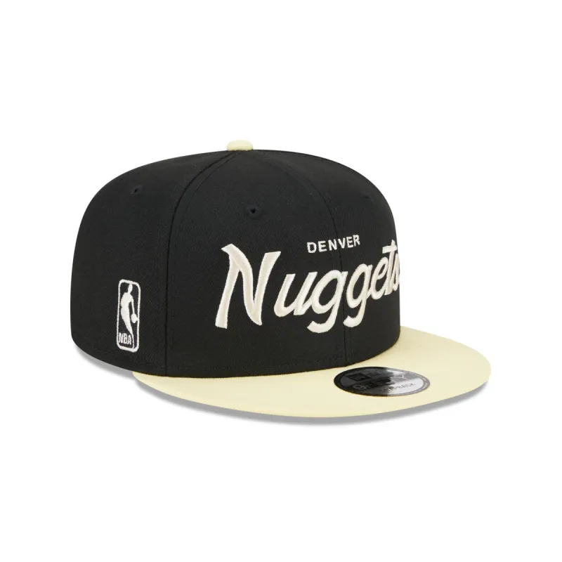 Denver Nuggets Pale Yellow Visor 9FIFTY Snapback Hat sold by New Era