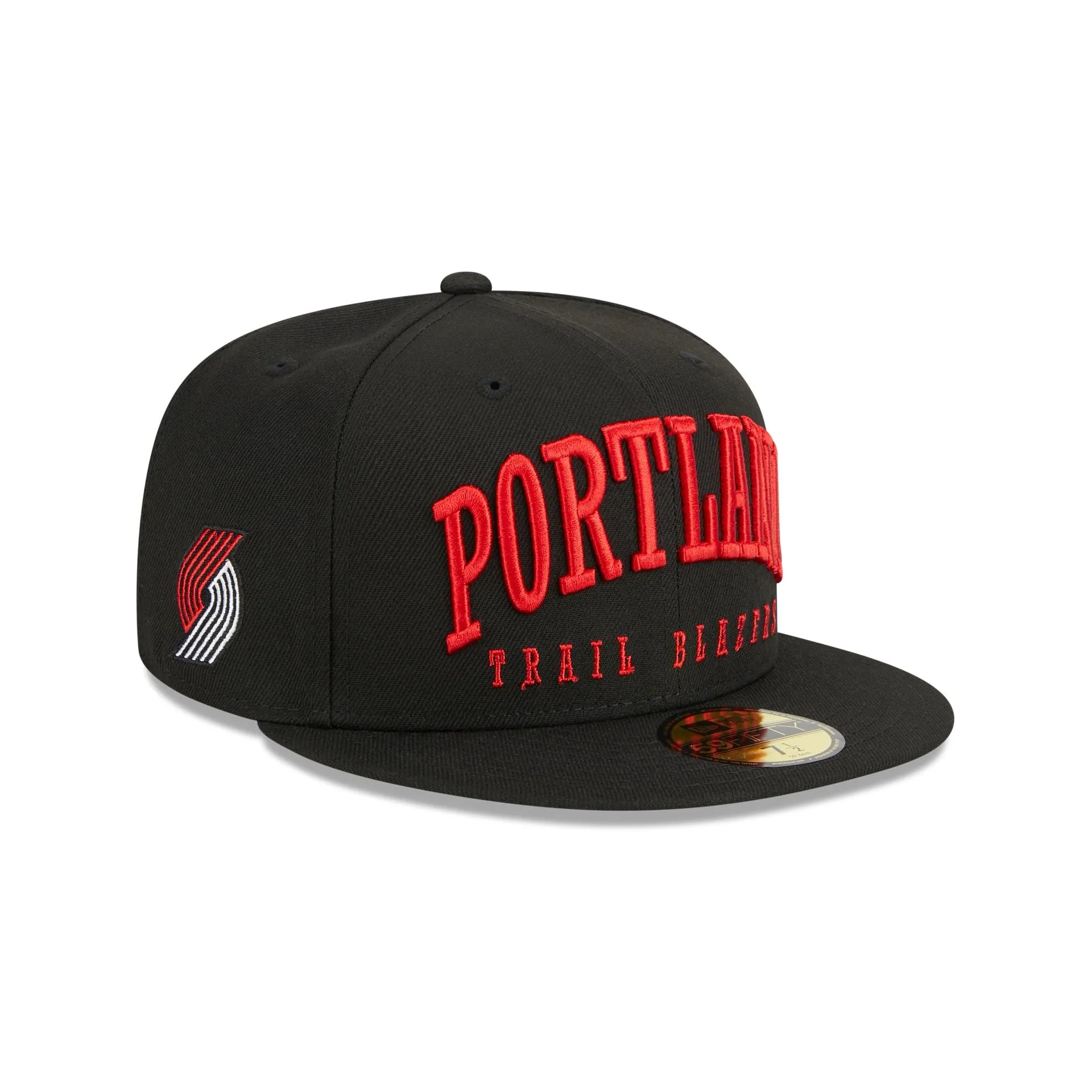 Portland Trail Blazers Sport Night Wordmark 59FIFTY Fitted Hat sold by New Era