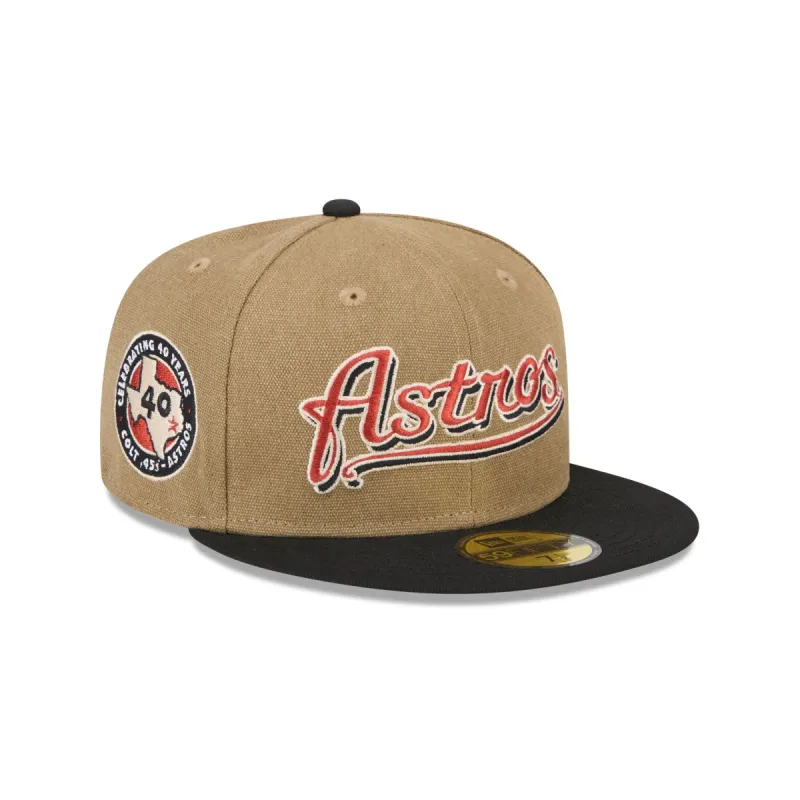 Houston Astros Canvas Crown 59FIFTY Fitted Hat sold by New Era