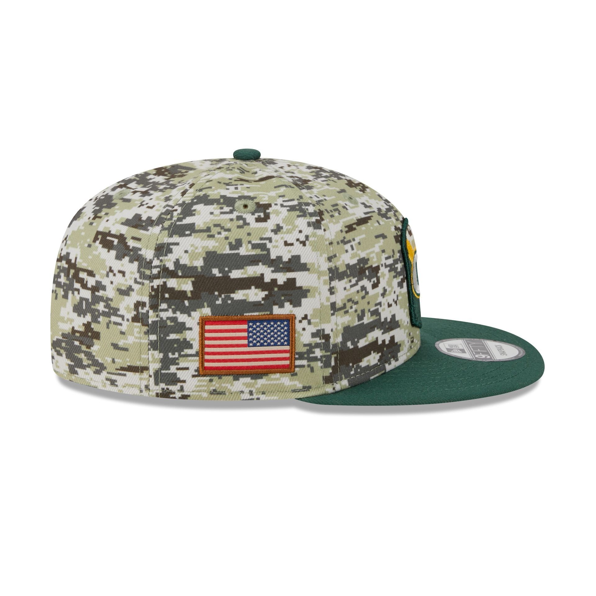 Green Bay Packers 2023 Salute to Service Camo 9FIFTY Snapback Hat sold by New Era product image thumbnail 4