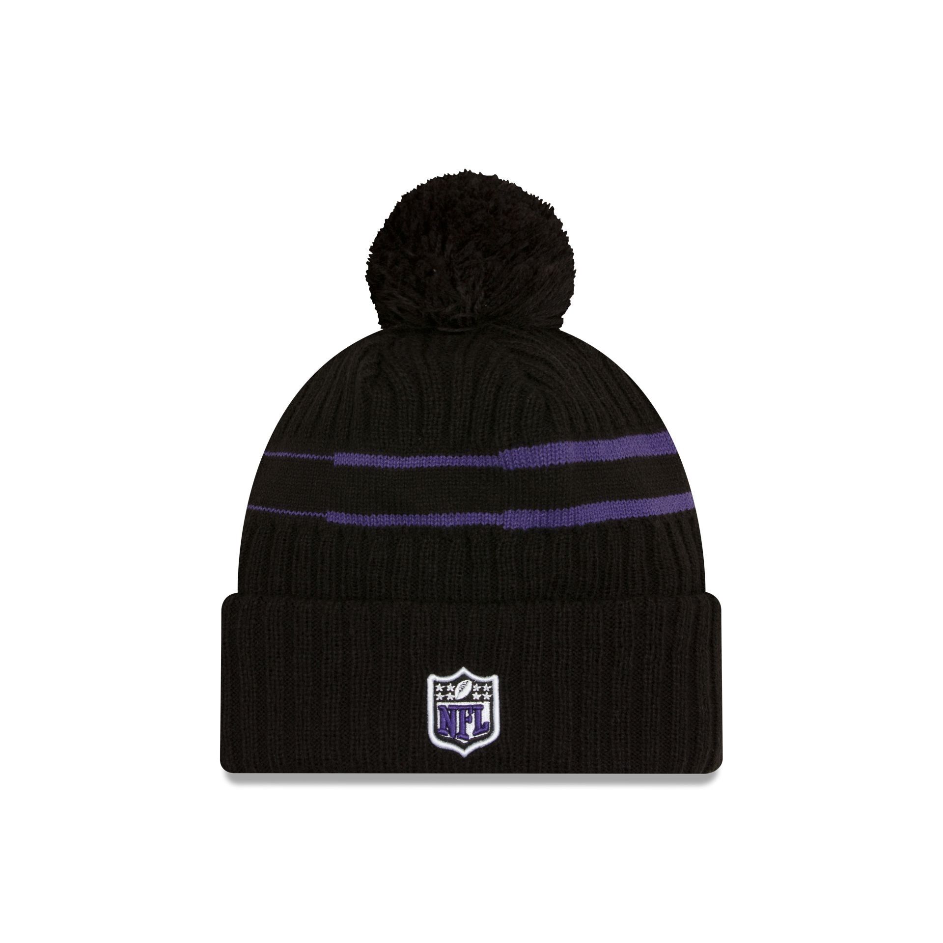 Baltimore Ravens 2023 Cold Weather Black Pom Knit sold by New Era product image thumbnail 2