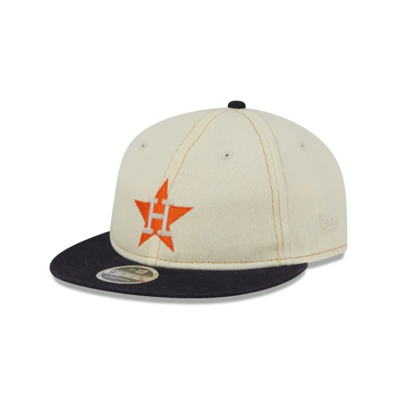 Houston Astros Chrome Denim Retro Crown 9FIFTY Adjustable Hat sold by New Era