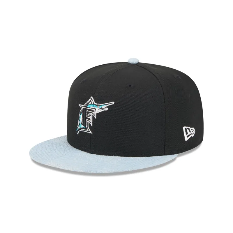 Miami Marlins Patch Denim 59FIFTY Fitted Hat sold by New Era
