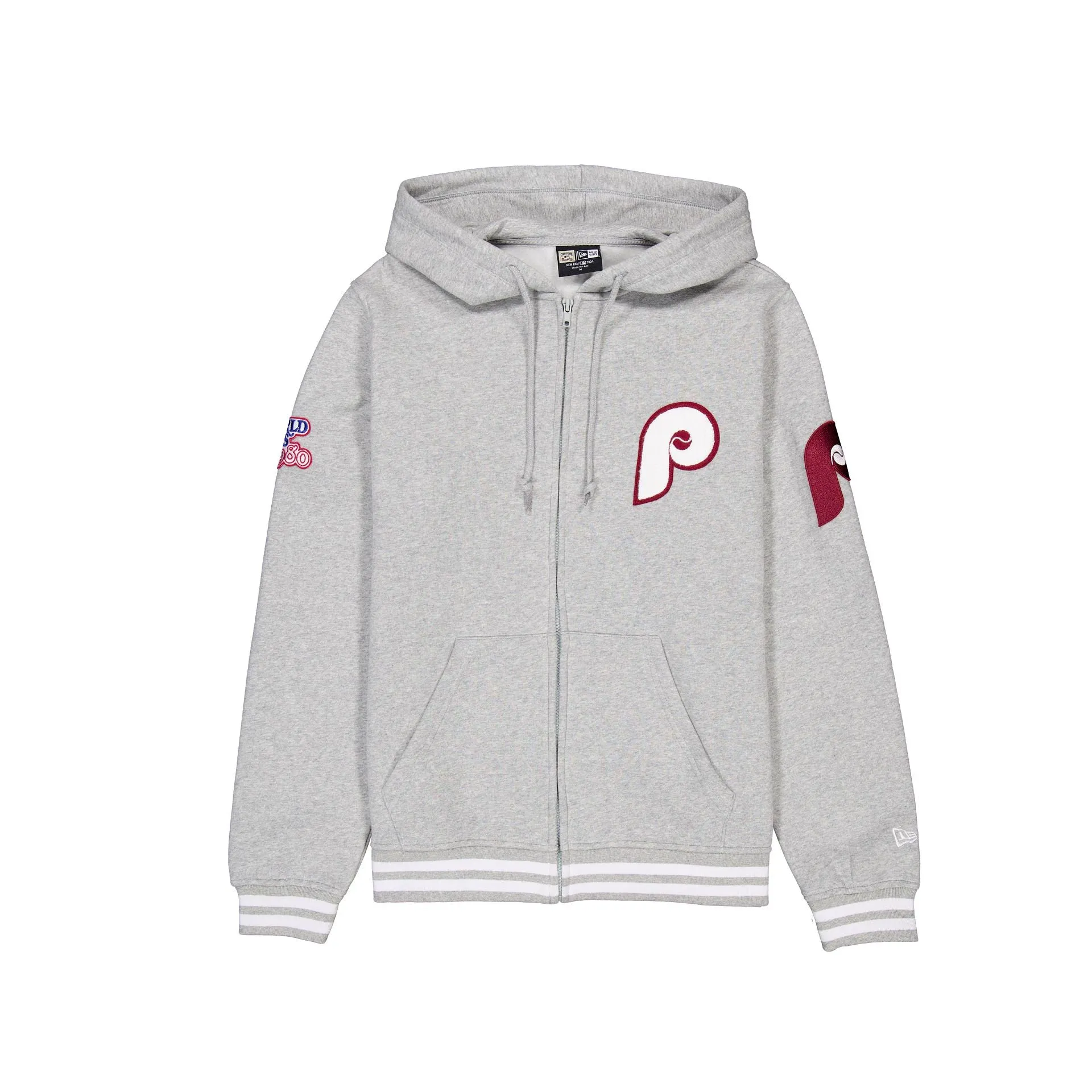 Philadelphia Phillies Gray Logo Select Full-Zip Hoodie sold by New Era