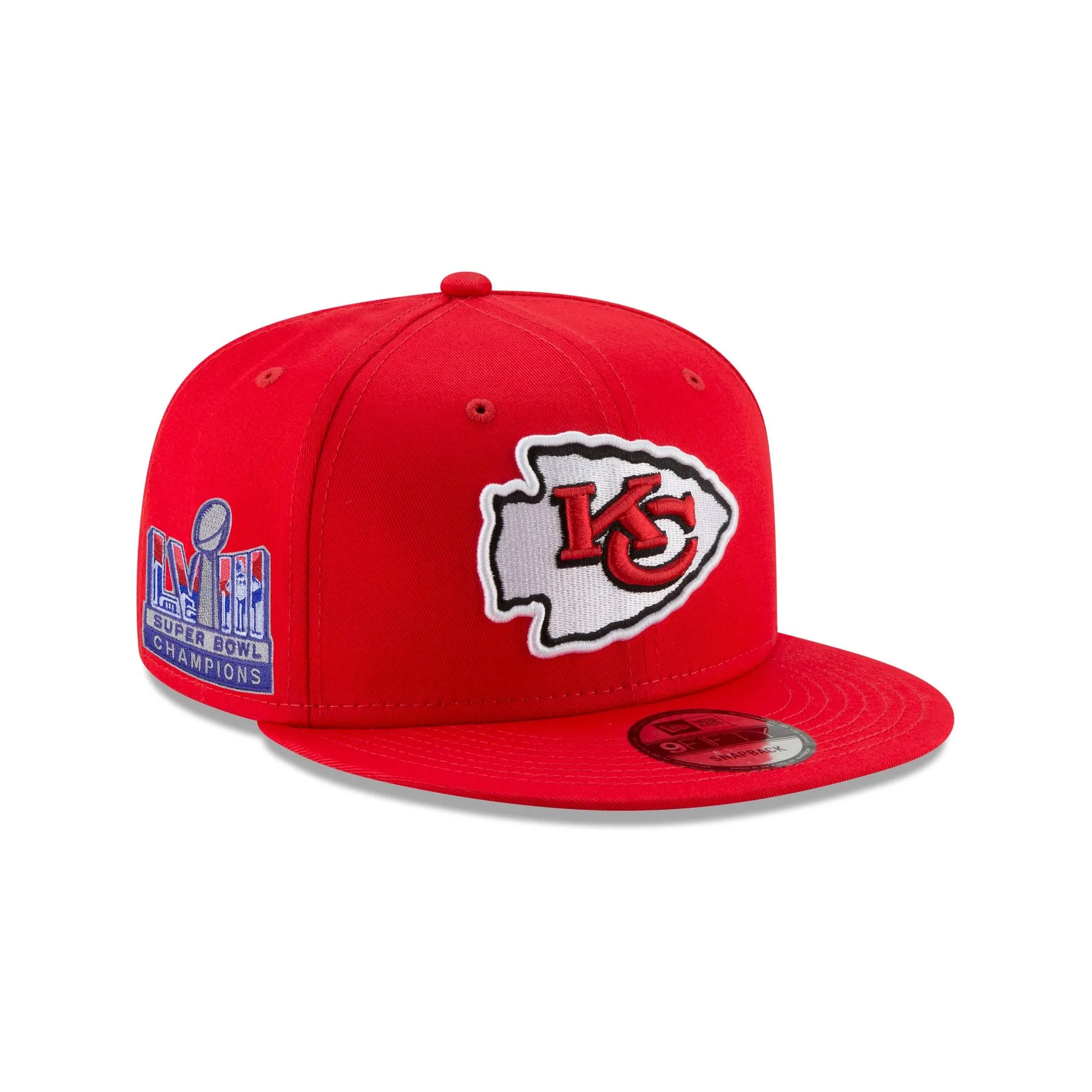 Kansas City Chiefs Super Bowl LVIII Champions Side Patch 9FIFTY Snapback Hat sold by New Era