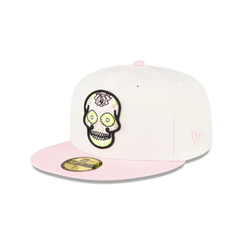Day of the Dead Pink Sugar Skull 59FIFTY Fitted Hat sold by New Era