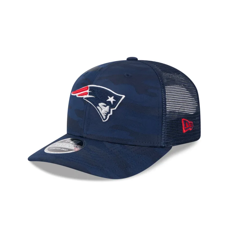 New England Patriots Camo 9SEVENTY Trucker Stretch-Snap Hat sold by New Era