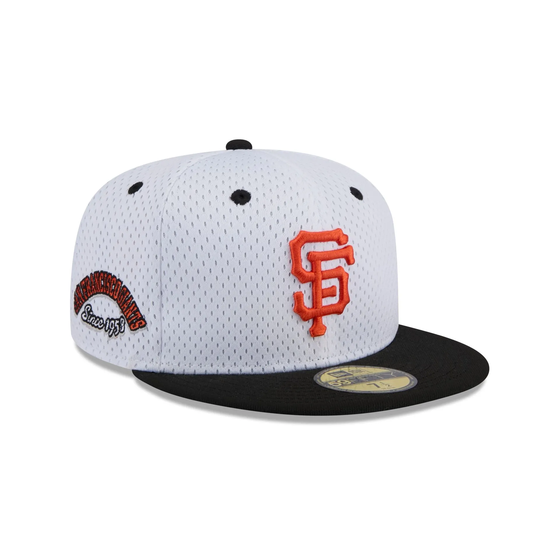 San Francisco Giants Throwback Mesh 59FIFTY Fitted Hat sold by New Era