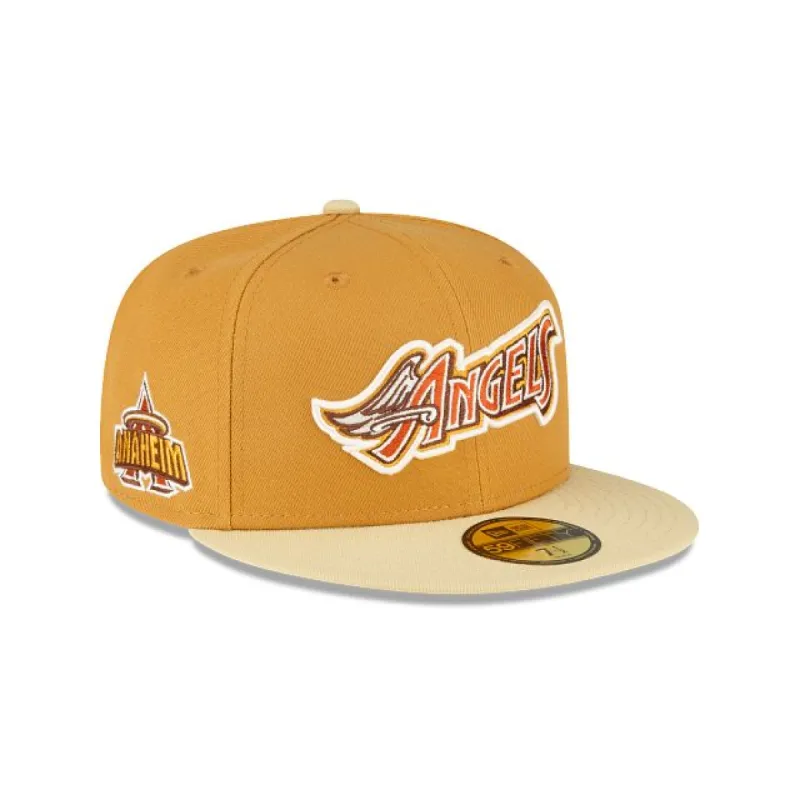 Just Caps Tan Tones Los Angeles Angels 59FIFTY Fitted Hat sold by New Era