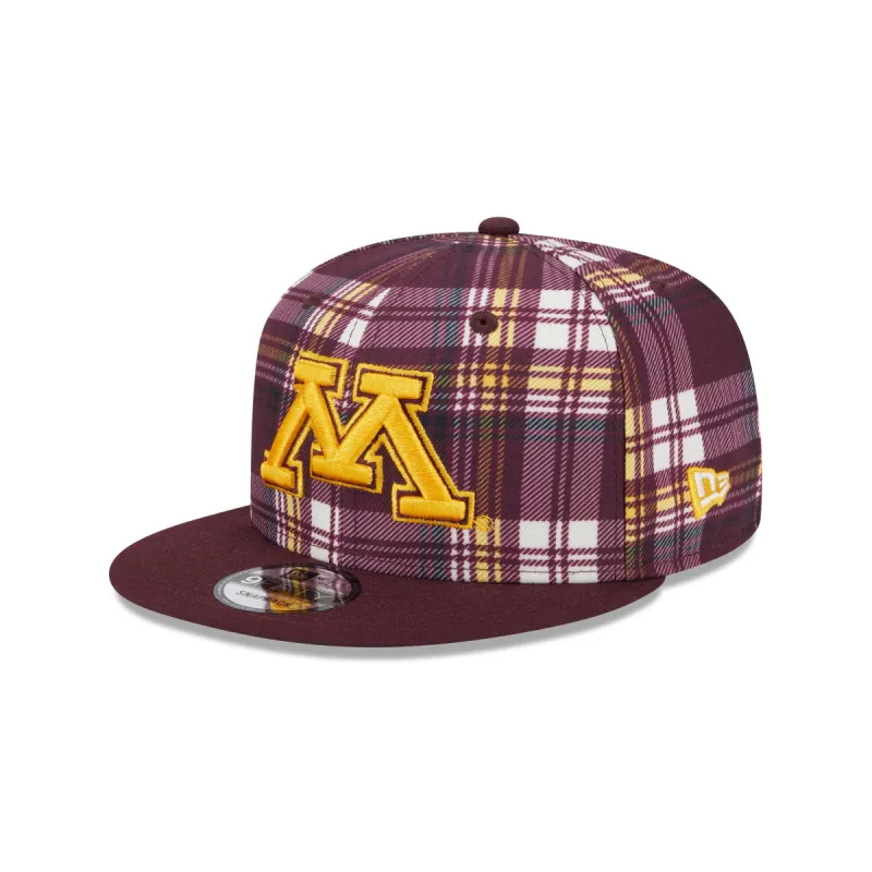 Minnesota Gophers Plaid 9FIFTY Snapback Hat sold by New Era