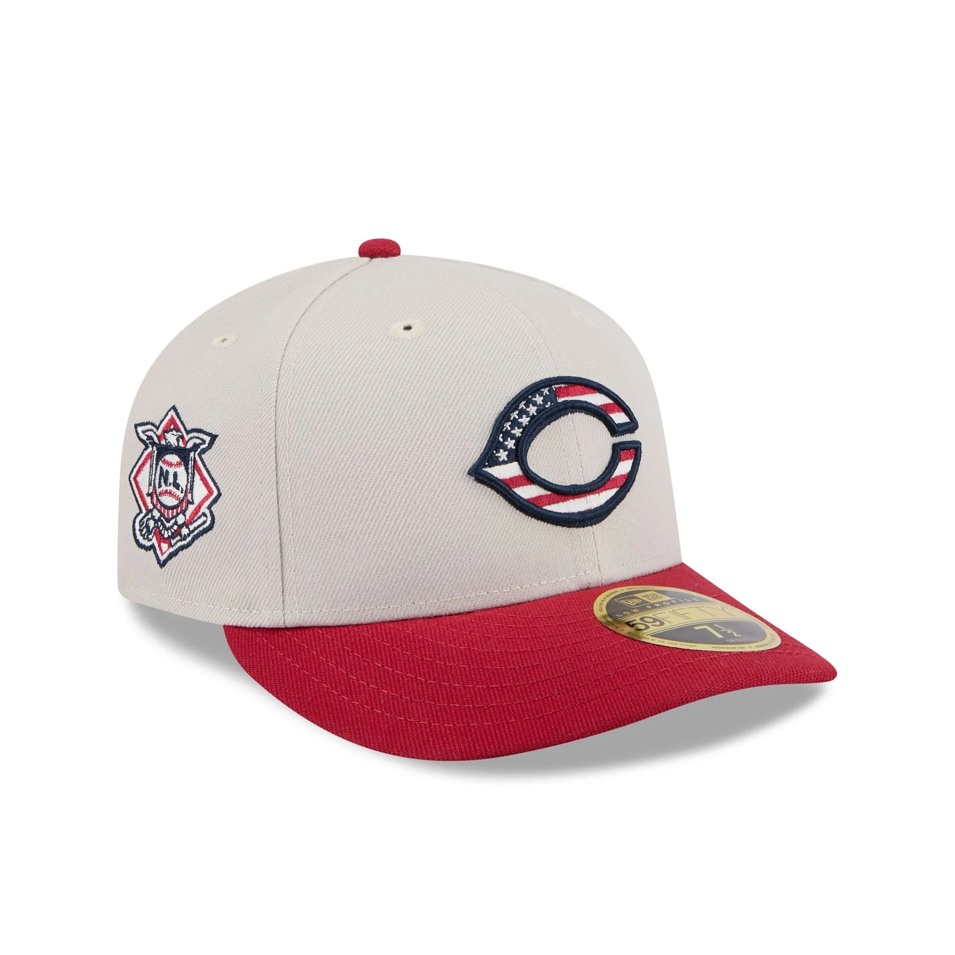 Cincinnati Reds Independence Day 2024 Low Profile 59FIFTY Fitted Hat sold by New Era