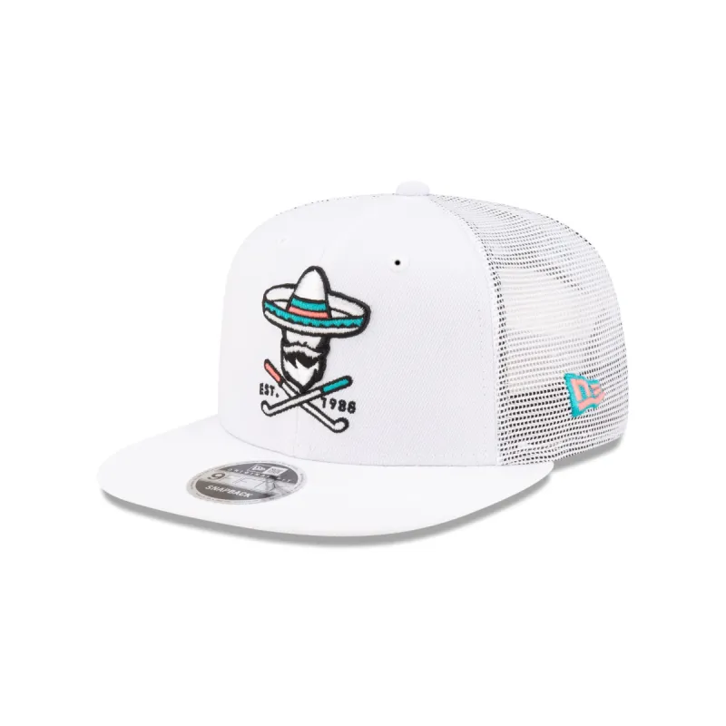 Almigos X New Era White 9FIFTY Original Fit Trucker sold by New Era